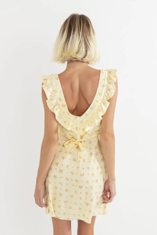 Rhythm Dahlia Off Shoulder Mini Dress back view