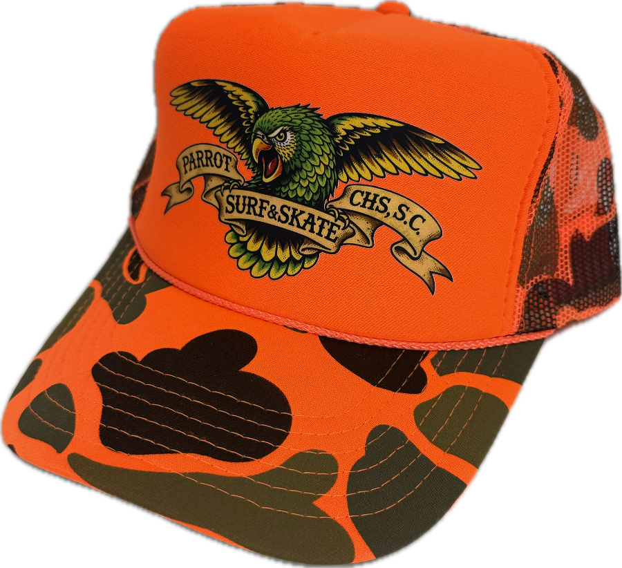 Parrot Wingspan Foam Trucker Hat front view