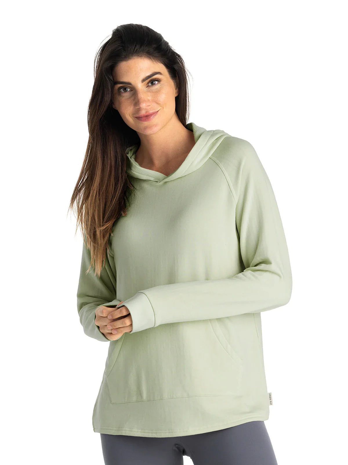 Free Fly Women's Bamboo Light Fleece Hoodie, Desert Sage