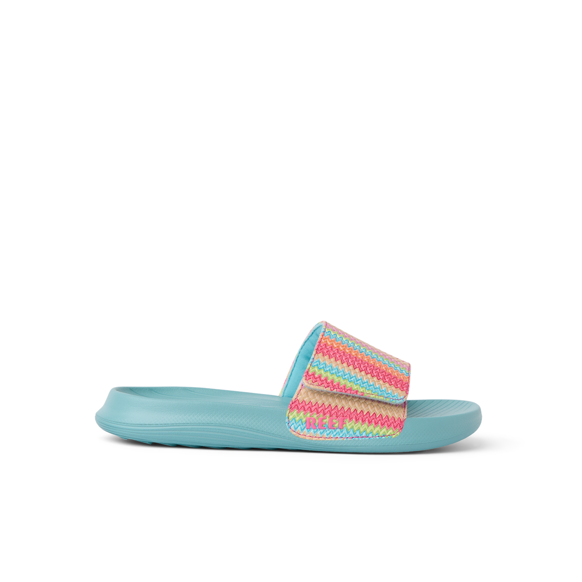 Reef Girls Kids Salty Slide Aqua/Stripe
