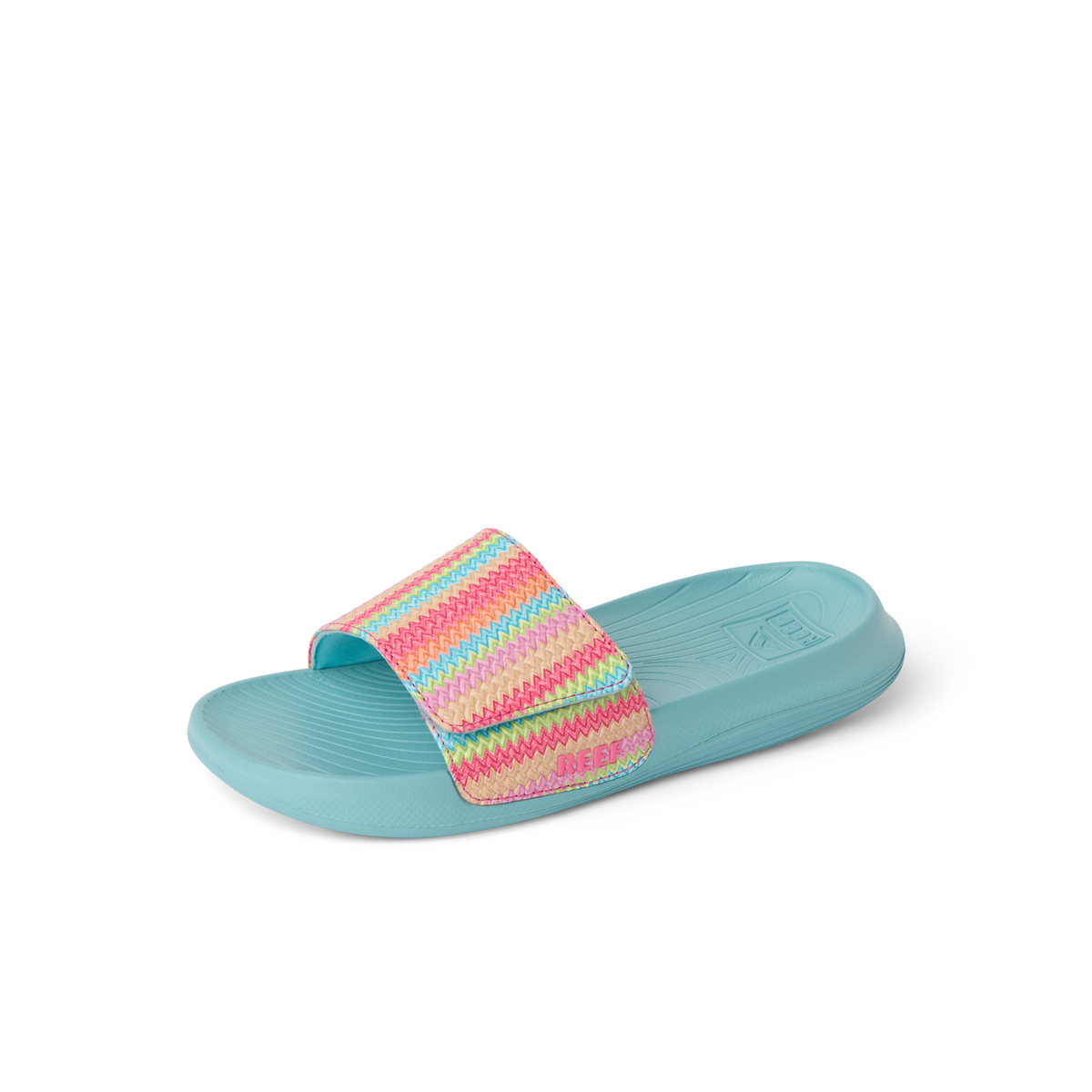 Reef Girls Kids Salty Slide Aqua/Stripe