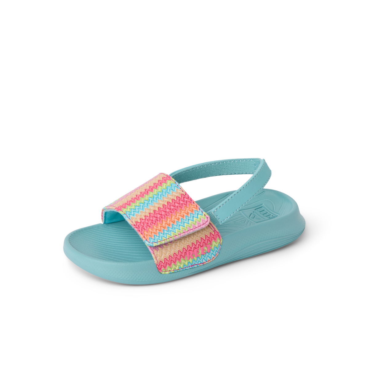 Reef Girls Little Salty Slide Aqua/Stripe