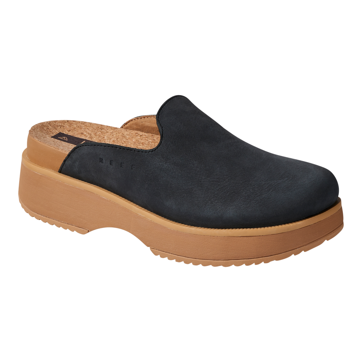 Reef Vista Skye Women's Leather Clogs Charcoal