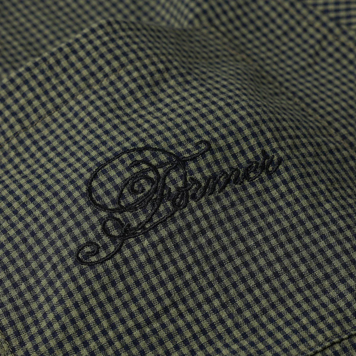 Former Vivian Check Shirt Surplus chest pocket and embroidery detail