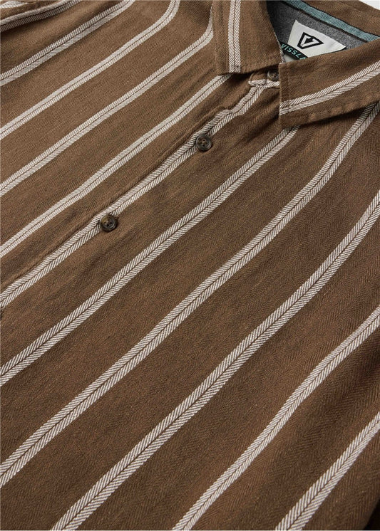 Vissla Distortion Linen Eco SS Shirt angled view