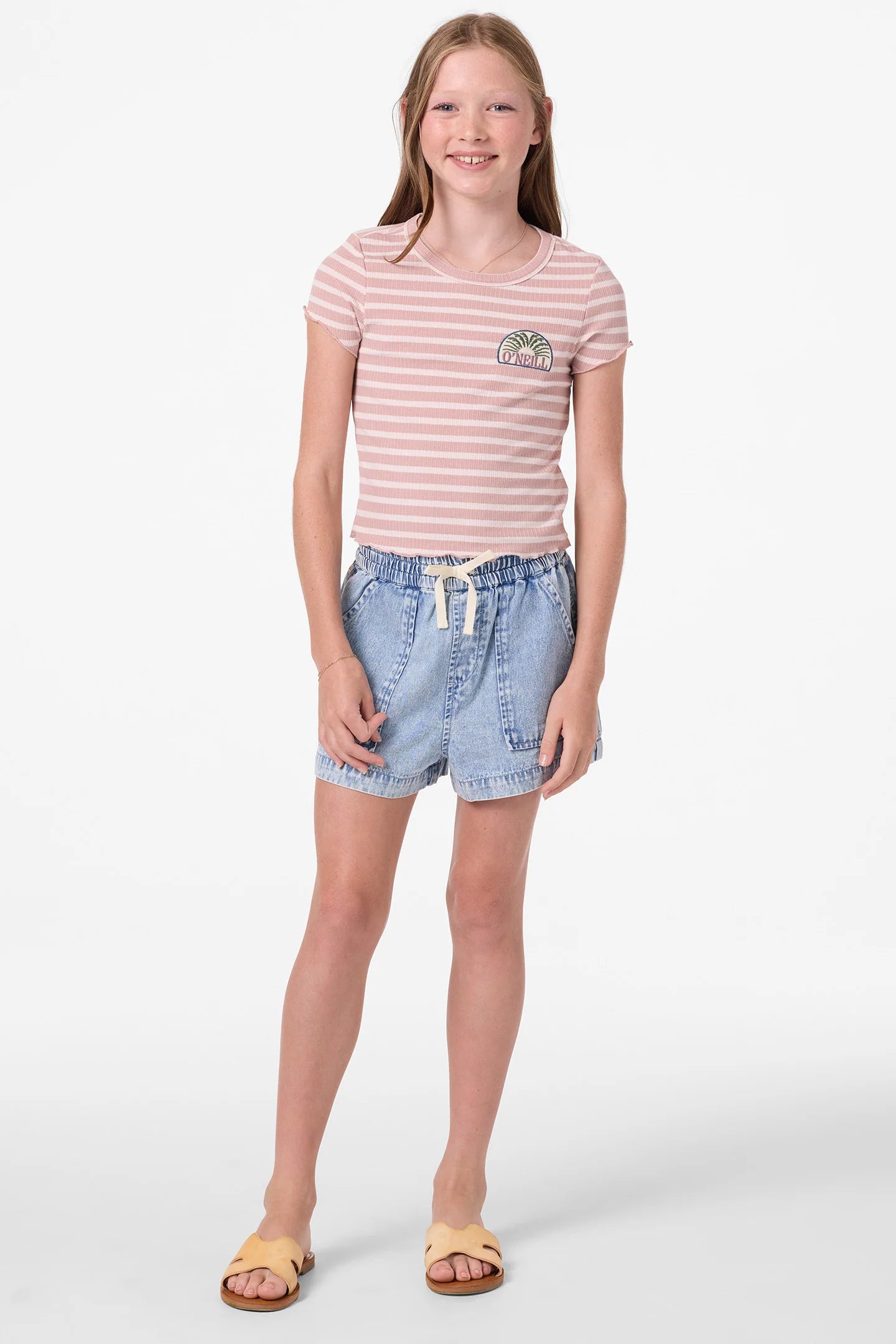 O’Neill girls Kylas denim shorts denim detail