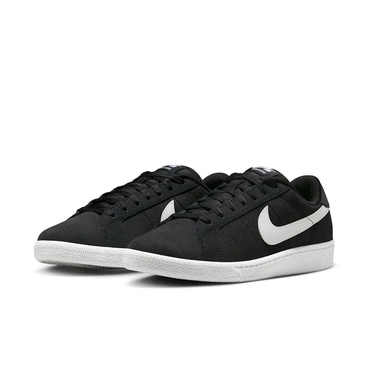 Nike SB Zoom Tennis Classic Black White skate shoes angled view