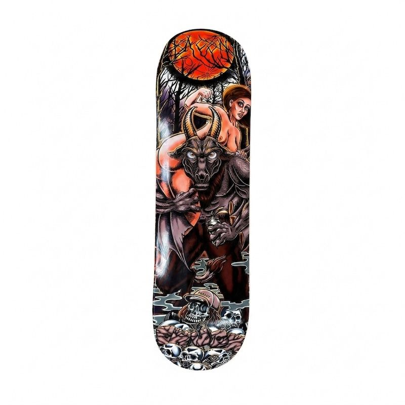 Bacon Pontone Jersey Devil skateboard deck front view