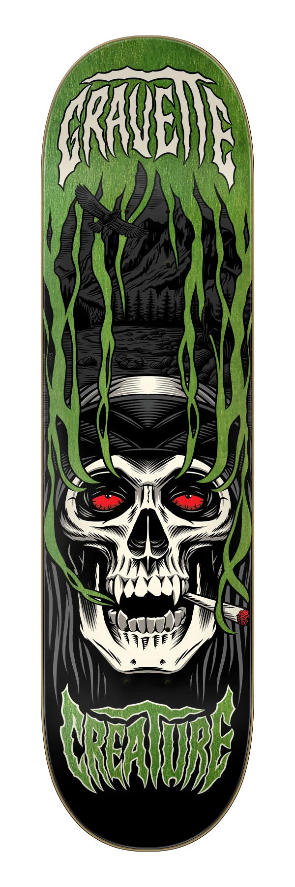 Creature 8.3in David Gravette Hippie Skull IV skateboard deck