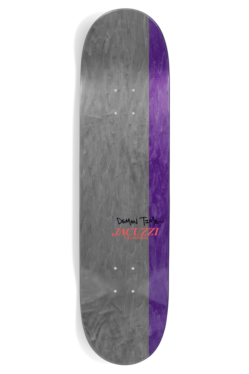 Jacuzzi Spencer Demon 8.5 skateboard deck angled view