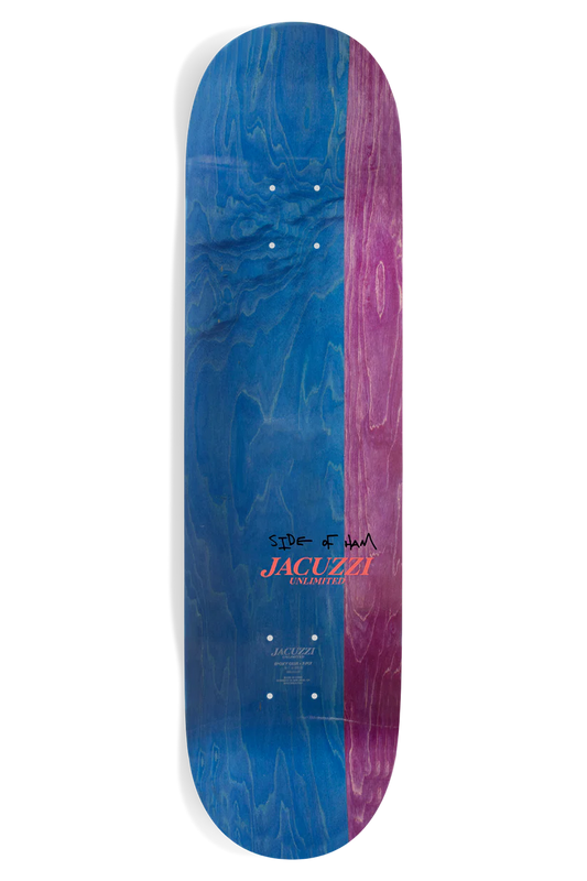Jacuzzi Tony Latham Smooshed 8.125 skateboard deck angled view