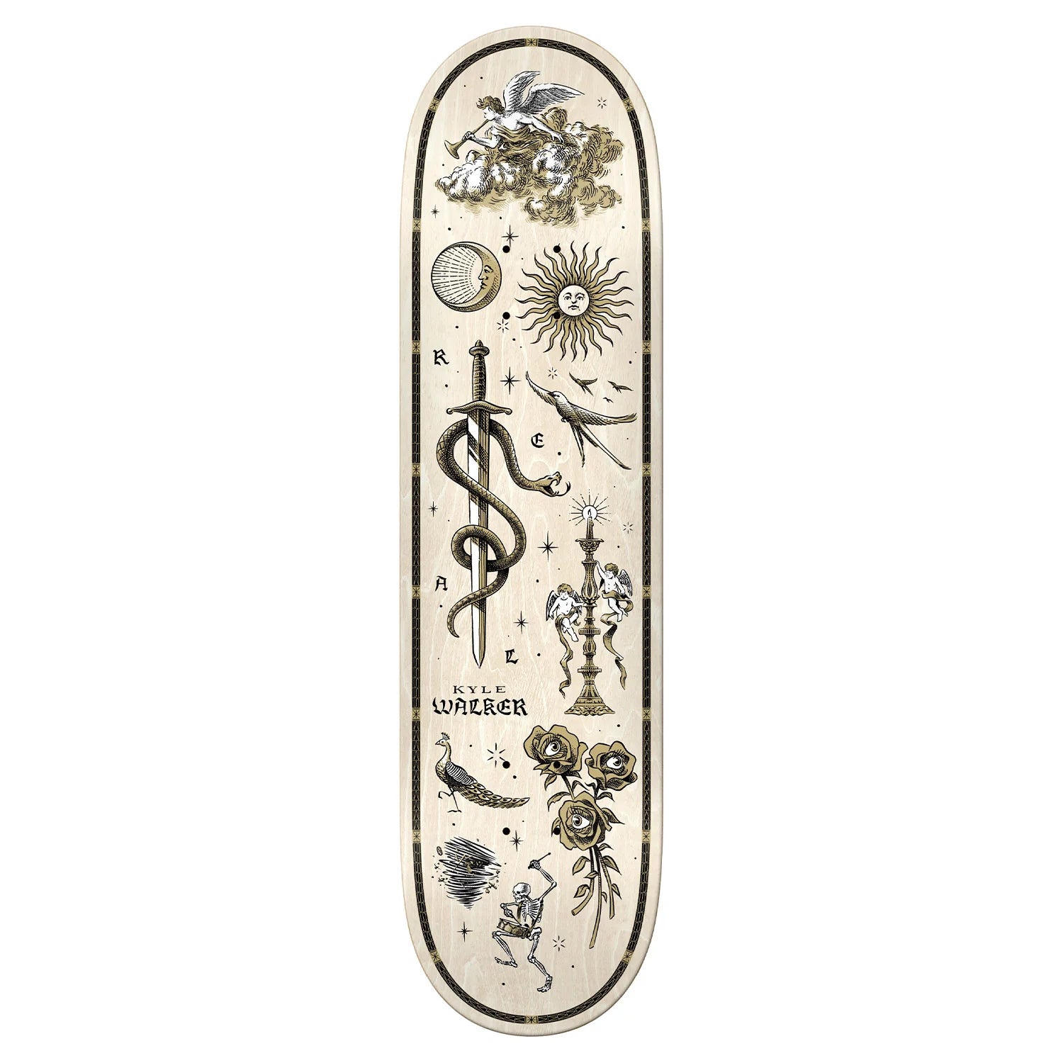 スケートボード REAL Kyle Walker ENGRAVED Real Kyle Walker Engraved 8.38