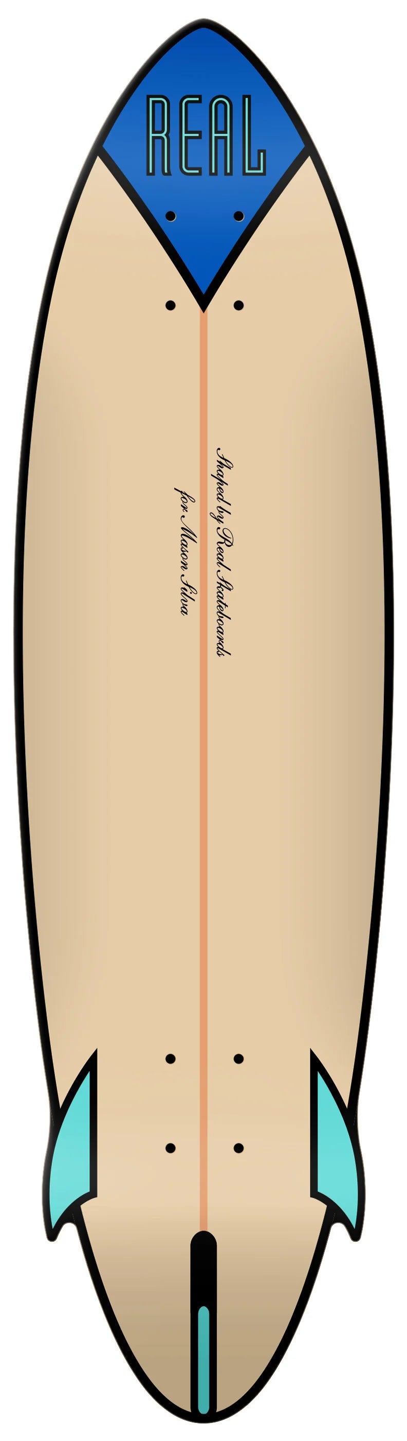 Real Mason Speed Egg CNC Cruiser 9.25 skateboard deck front graphic