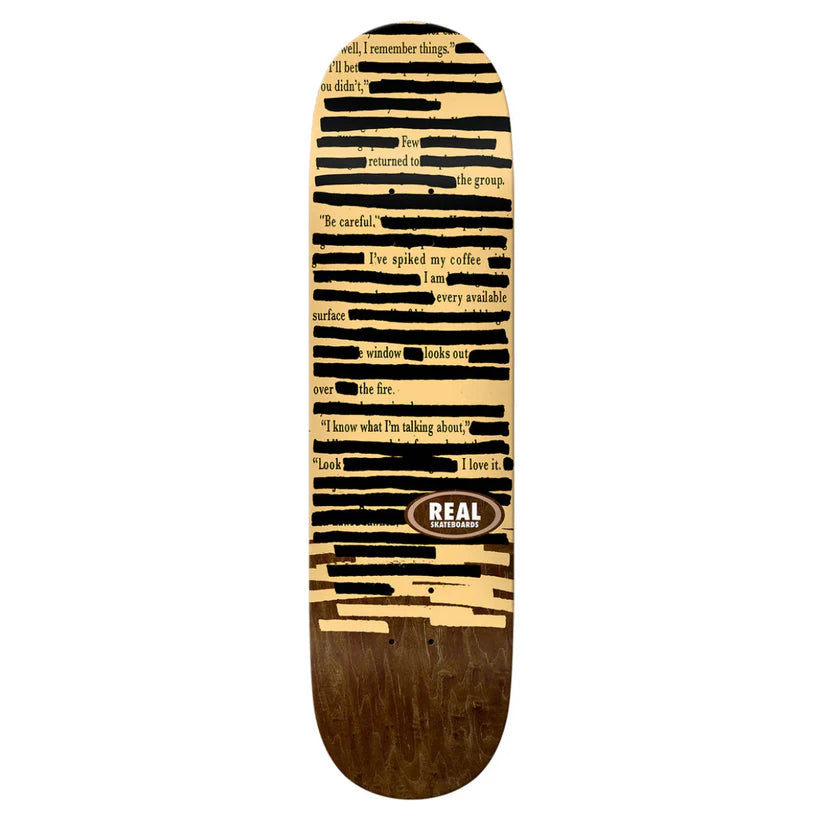 Real Team Non Fiction 8.38 skateboard deck front view