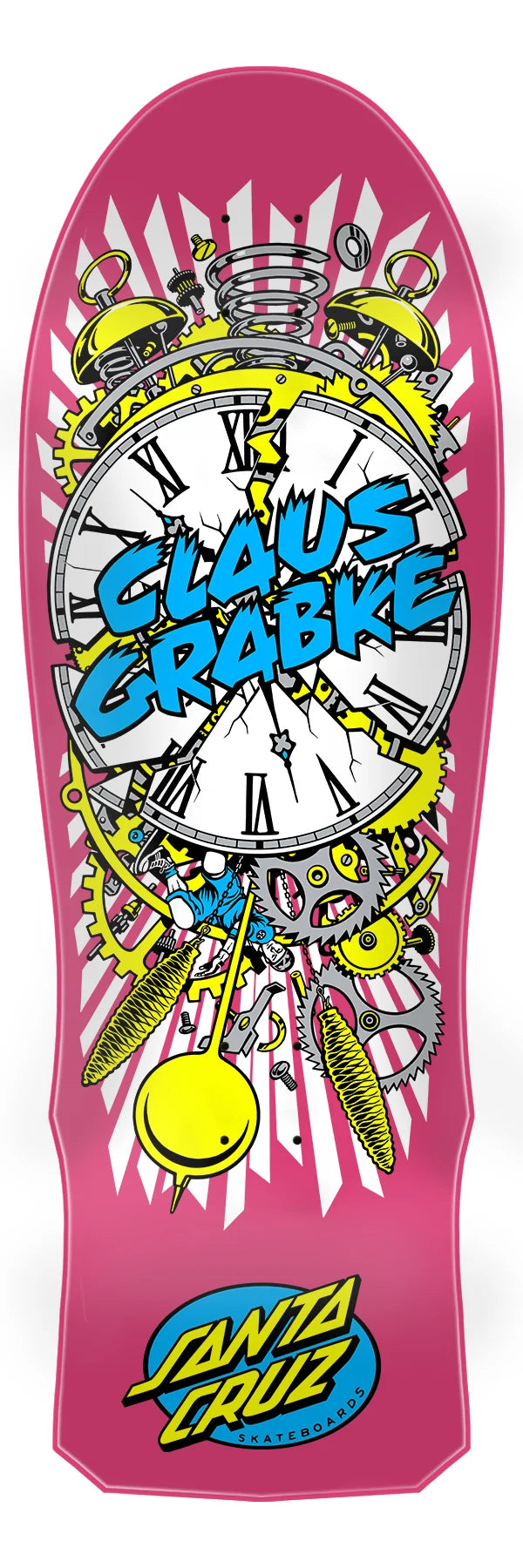 Santa Cruz 10.04in Claus Grabke Exploding Clock Reissue skateboard deck