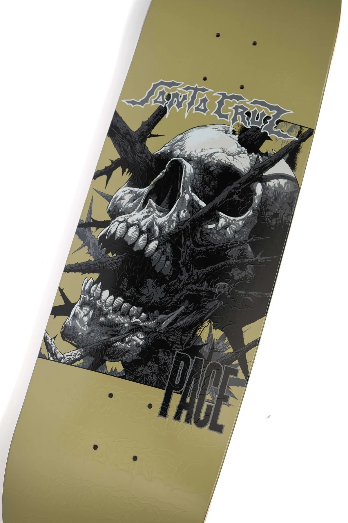 Santa Cruz Rob Pace Deathtrap Remix skateboard deck graphic detail