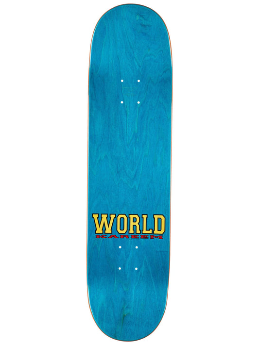 World Industries 8.25 skateboard deck top view