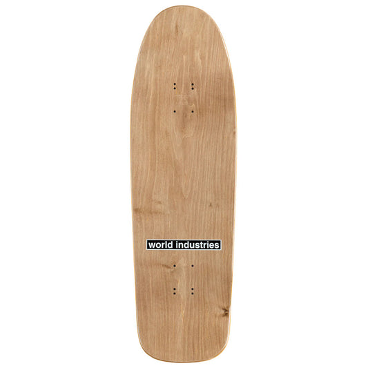 World Industries 10.1 skateboard deck top view
