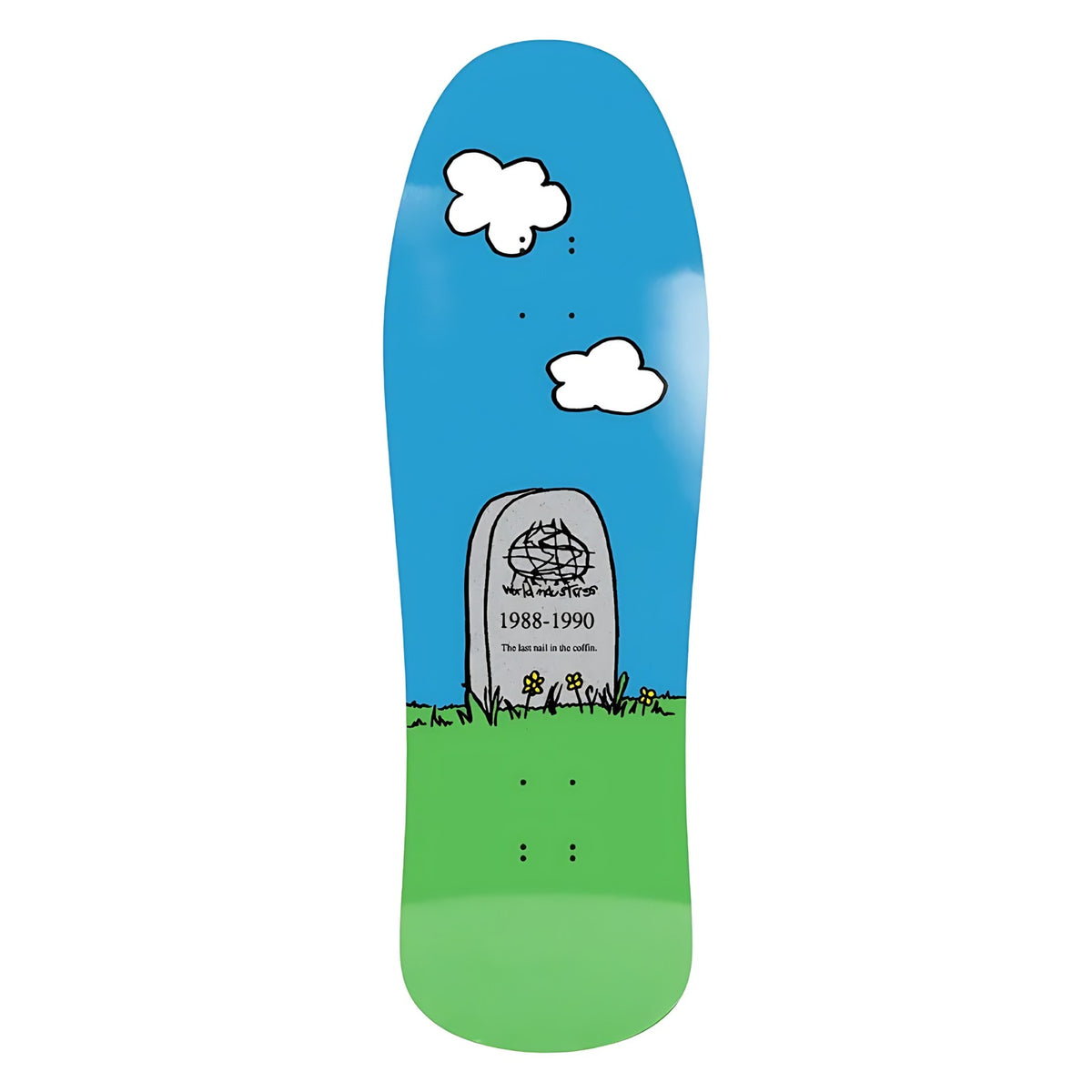 World Industries Skateboarding Is Dead EX7 10.0 skateboard deck front view
