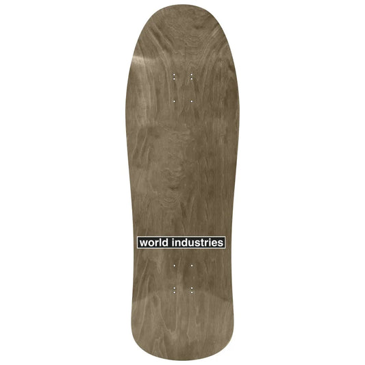 World Industries 10 inch skateboard deck top view