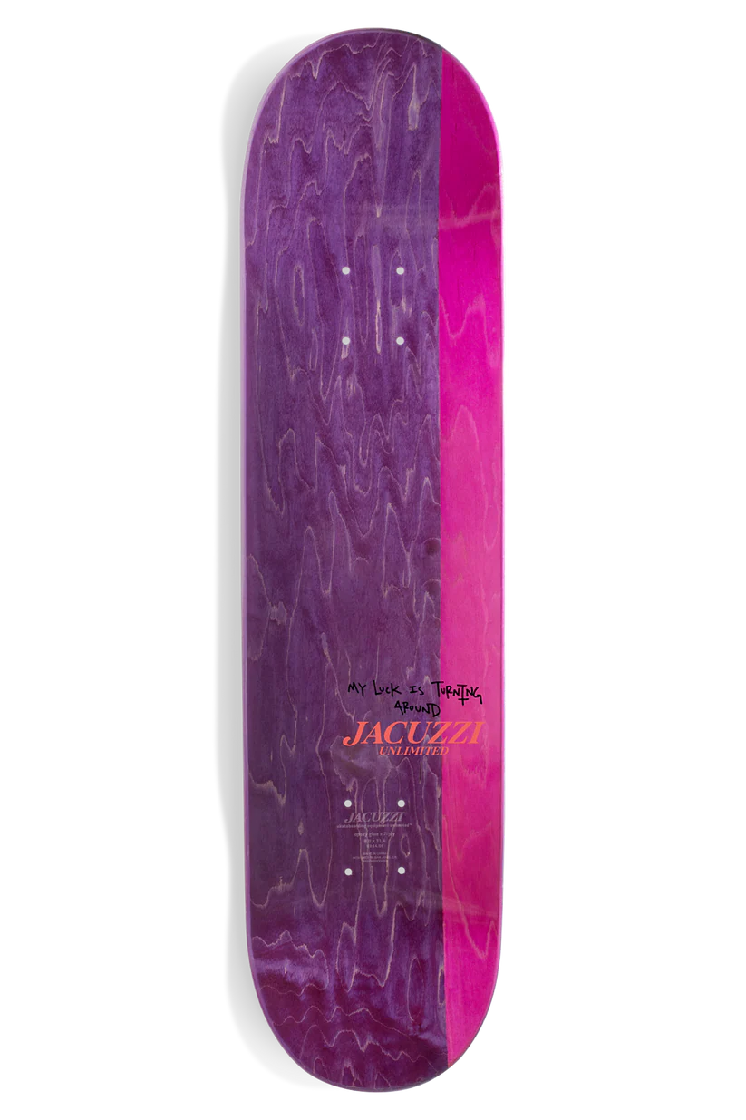 Jacuzzi Smash 8.25" Skateboard Deck top veneer view