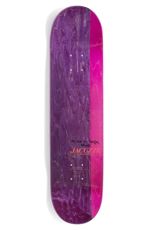 Jacuzzi Smash 8.25" Skateboard Deck top veneer view