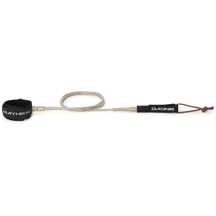 Dakine Comp Plus Mayhem Silver Lining 6 foot surf leash coil view