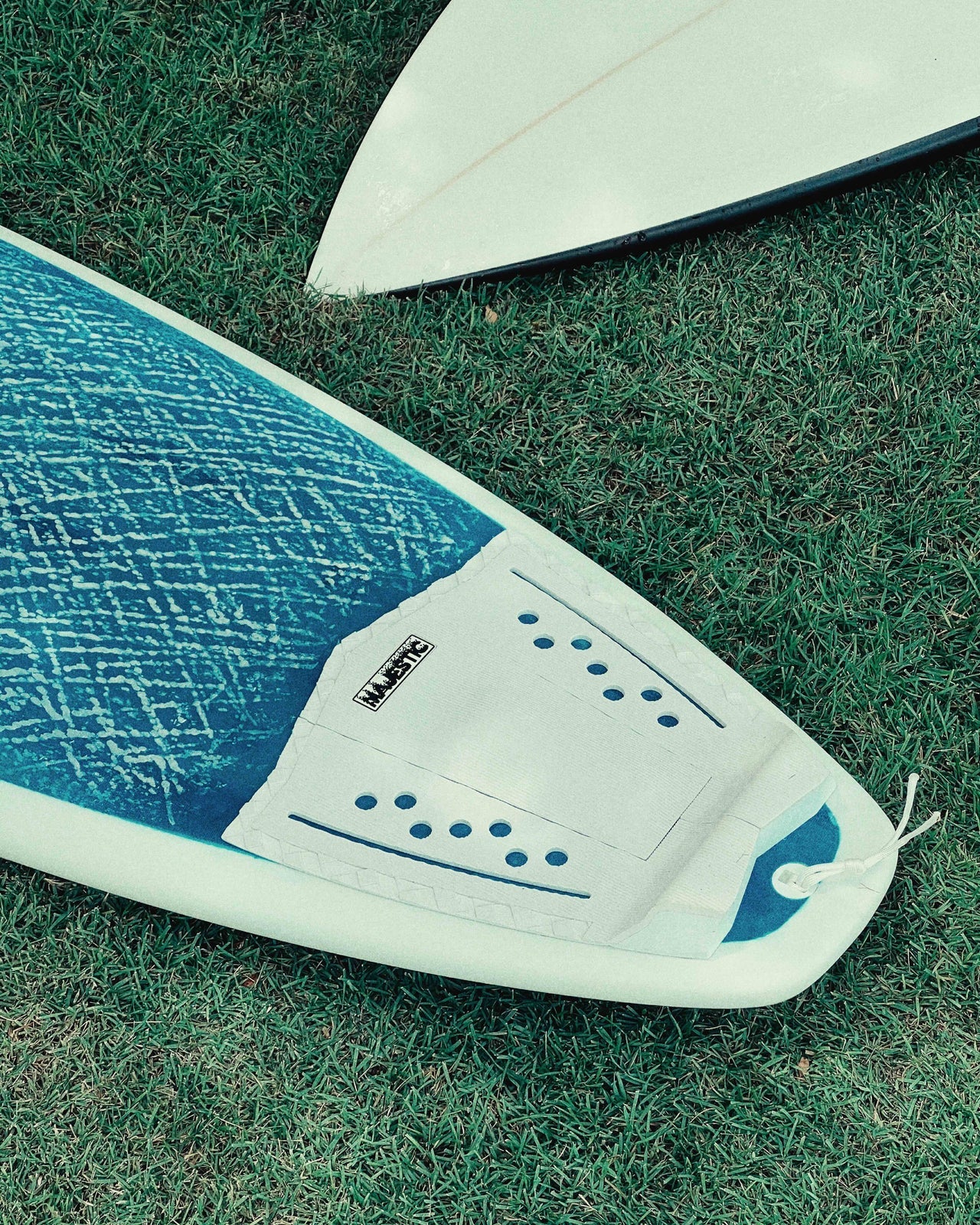 Majestic Stardust Traction Pad installed on surfboard