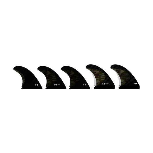Firewire Outerknown x Slater Designs Endorfins KS1 Fin Set angled view