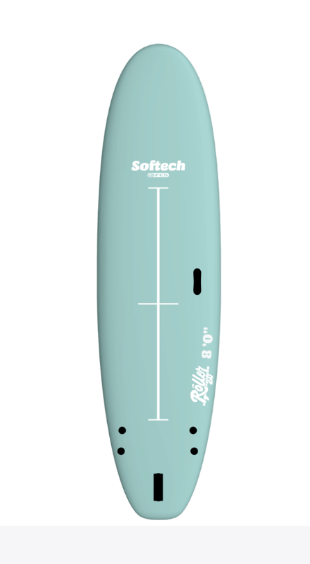 Softech Roller 2.0 ST 7 foot Seafoam surfboard profile view