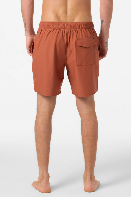 O’Neill Lennox Hermosa Solid Volley 17 Swim Trunks back view