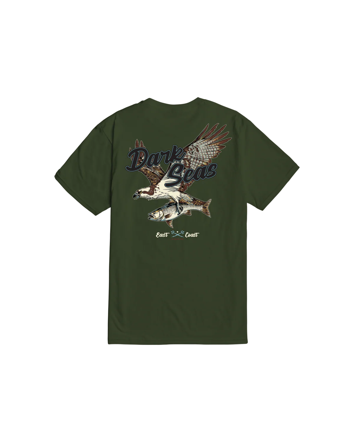 Dark Seas Osprey graphic t-shirt back print view