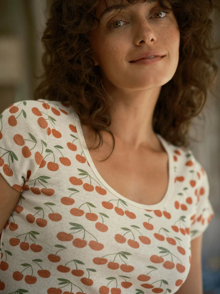 Mollusk Scoop Ribsy Tee ribbed fabric detail