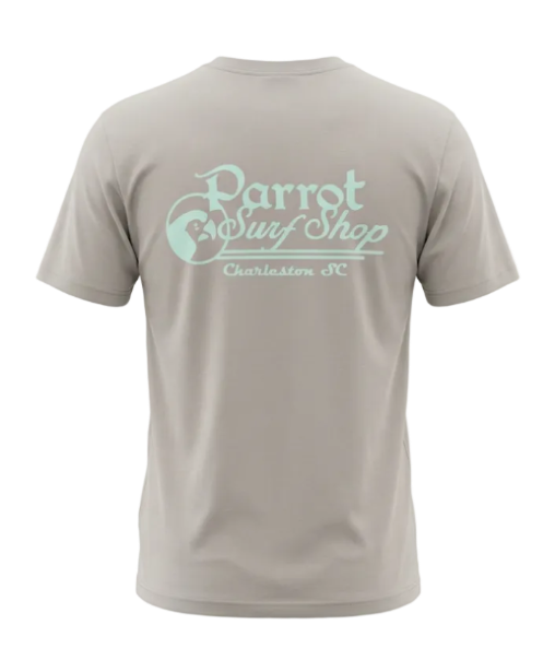 Parrot Surf Shop OG Script logo graphic detail