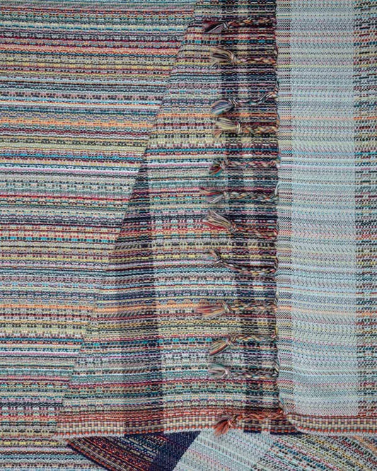 Sand Cloud Mundaka Stripe Beach Towel folded detail view