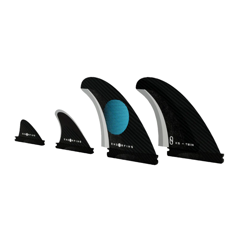Endorfins KS Twin +2 Futures surfboard fins black blue