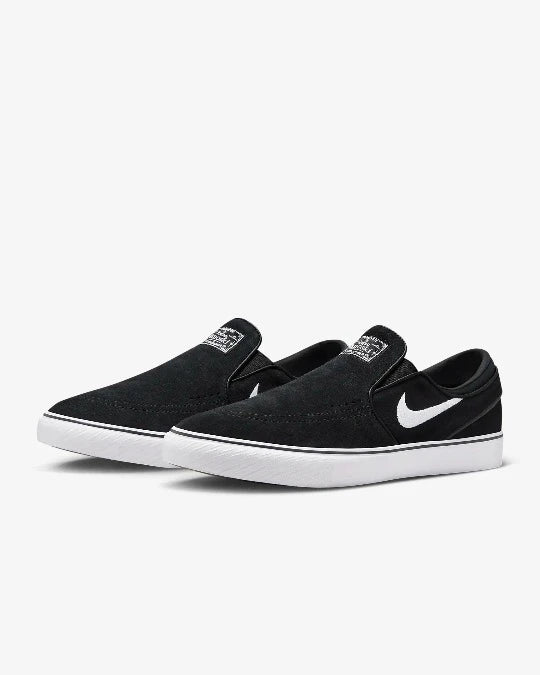 Nike SB Janoski Plus Slip skate shoes black white suede size 9