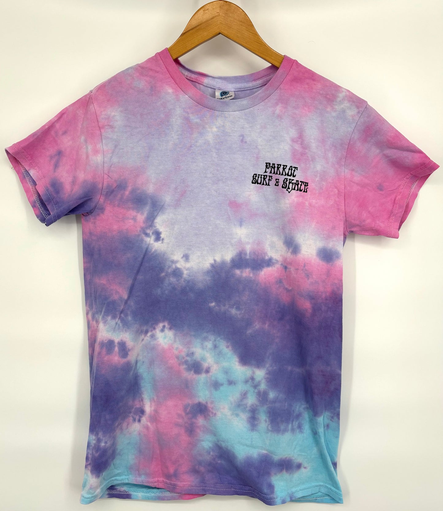 Camiseta tie-dye "Grateful for Surf" de Parrot Surf Shop: 100 % algodón de alta densidad