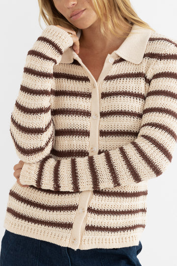 Highline Stripe L/S Knit Top