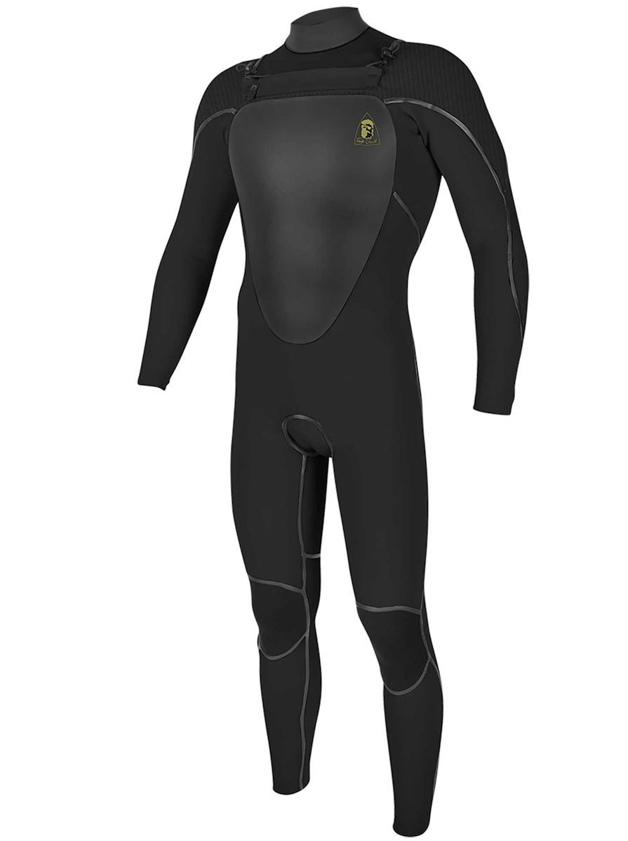 O'Neill Mutant Legend 4/3+ chest zip wetsuit, black men’s full suit size LT