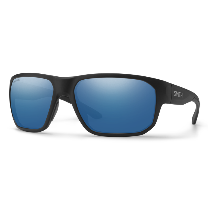 Smith Arvo ChromaPop sunglasses, matte black frame with blue polarized lenses