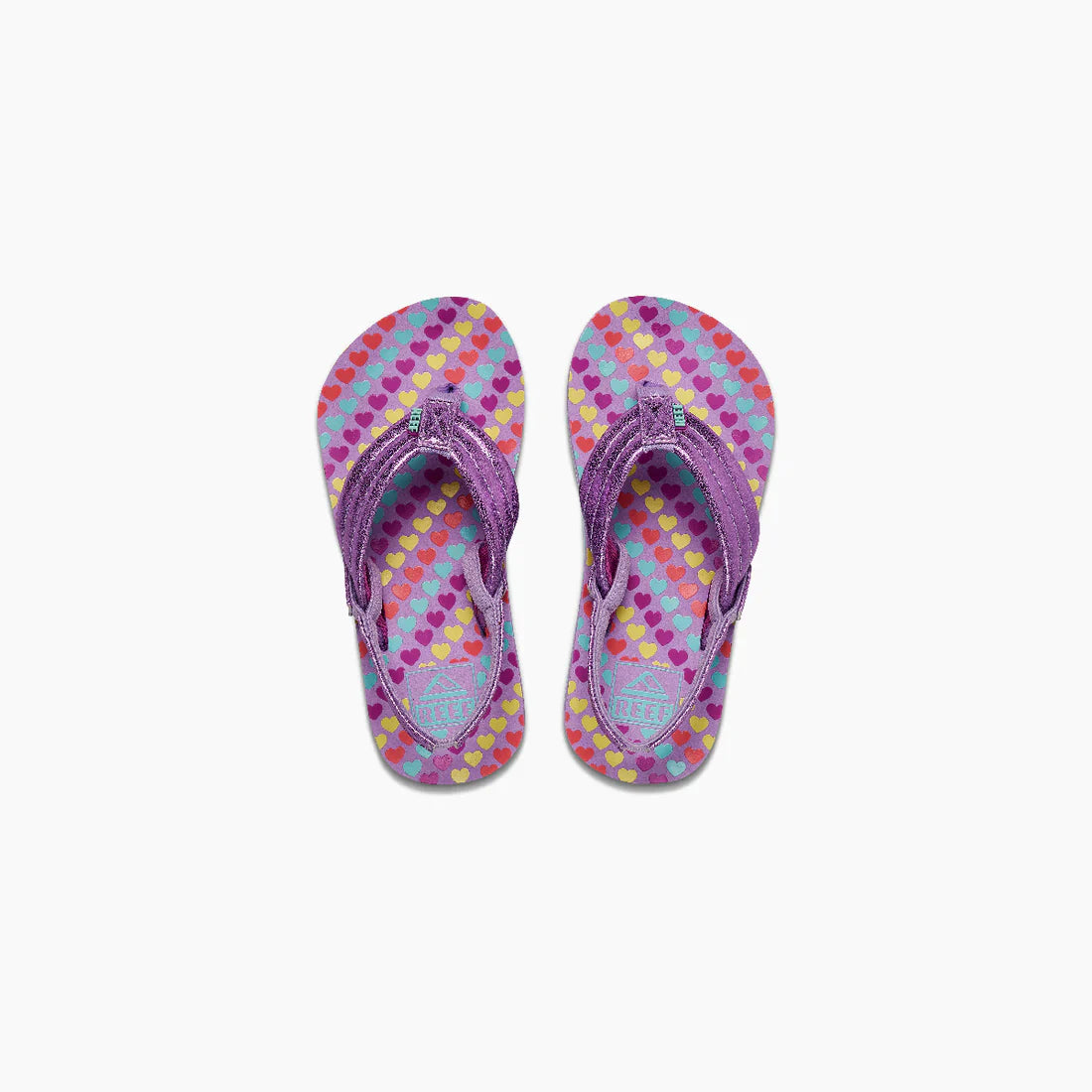 Reef Little Ahi kids Sandal, lavender heart