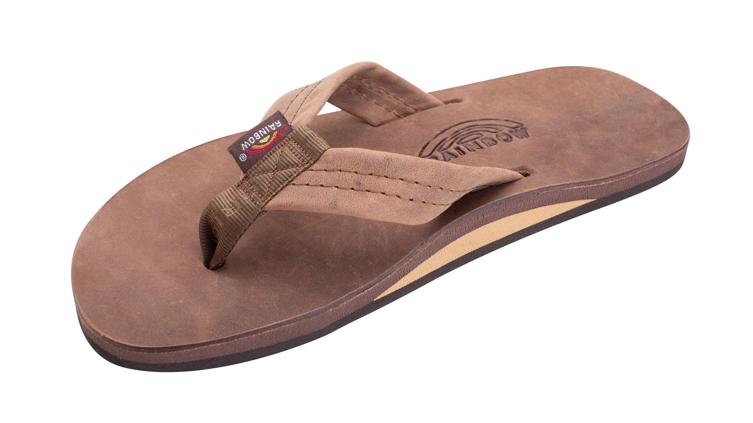 Rainbow Flip Flops - The Bentley - Mocha