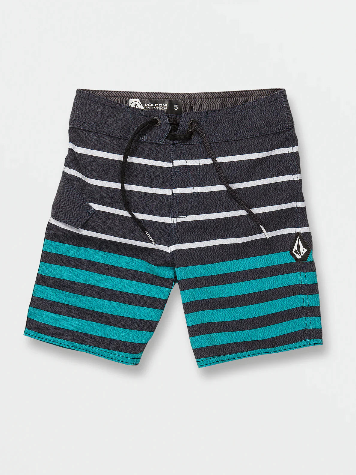 Volcom Boys' Quarta Static Mod Boardshorts – 4-Way Stretch Swim Trunks With Adjustable Waist, 12.5” Outseam