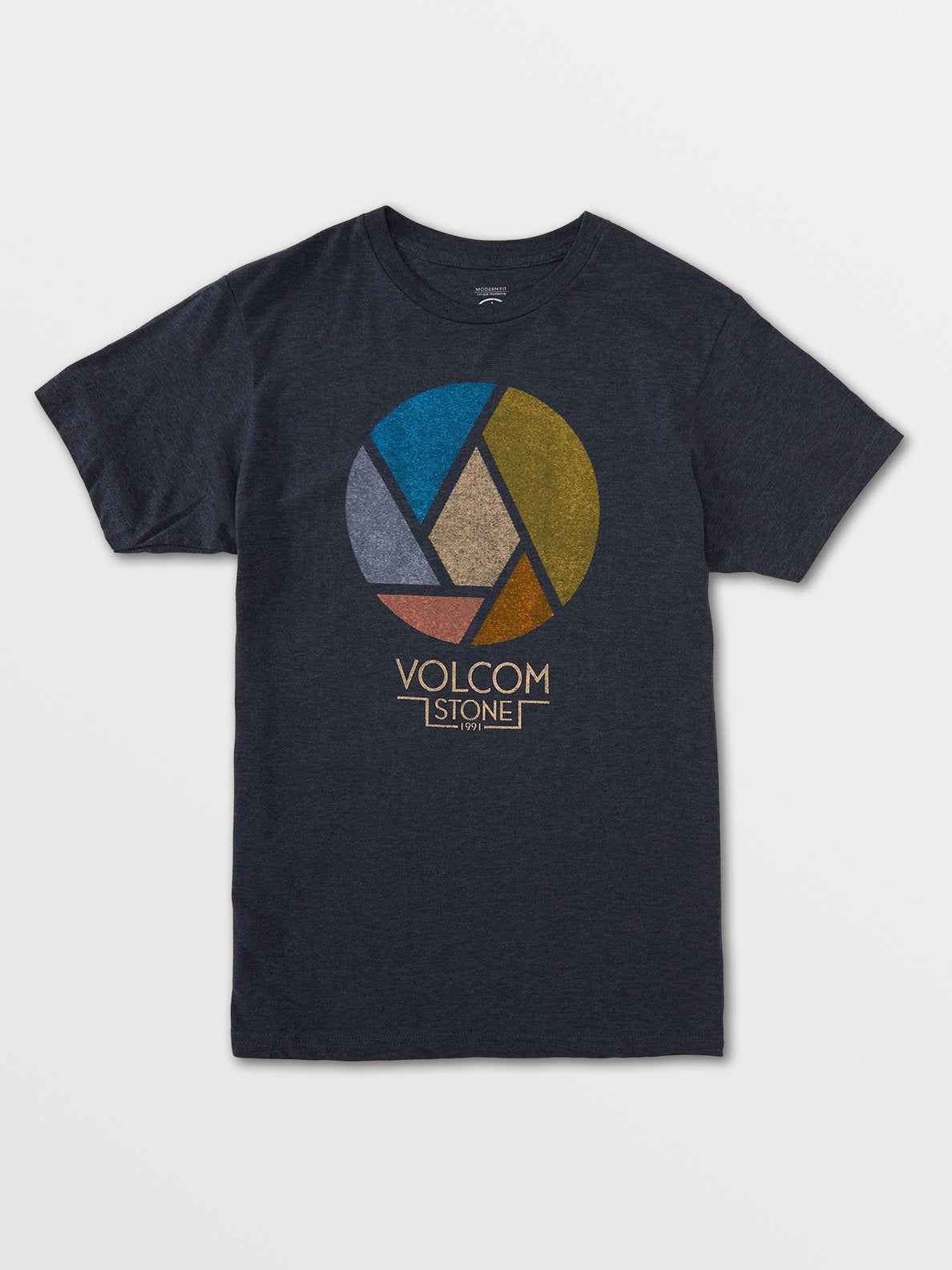 Volcom Splicer Tee, navy men’s short sleeve graphic T-shirt size S