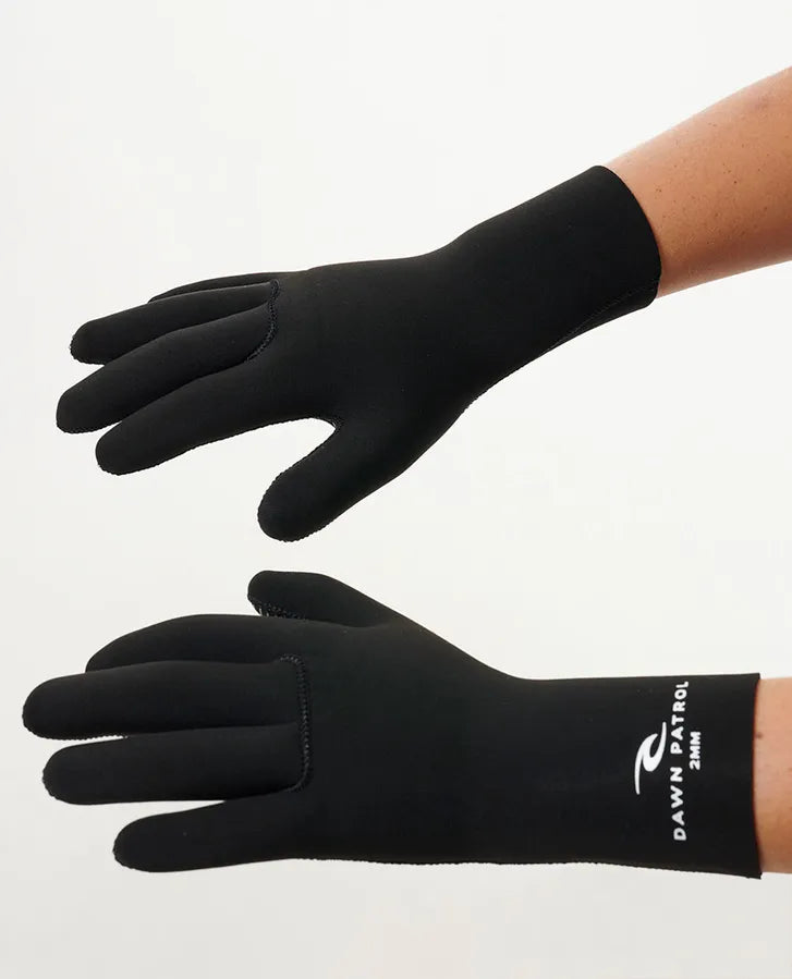Rip Curl Kids Dawn Patrol 2mm wetsuit gloves black youth size 6.