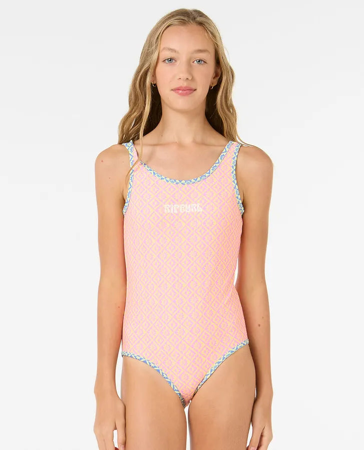 Traje de baño de una pieza Island Revo para niñas