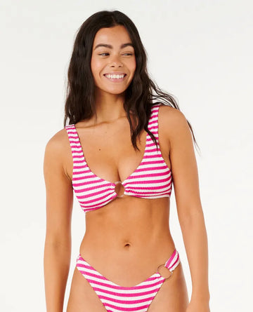 Es Vedra Stripe Bikini Crop Top
