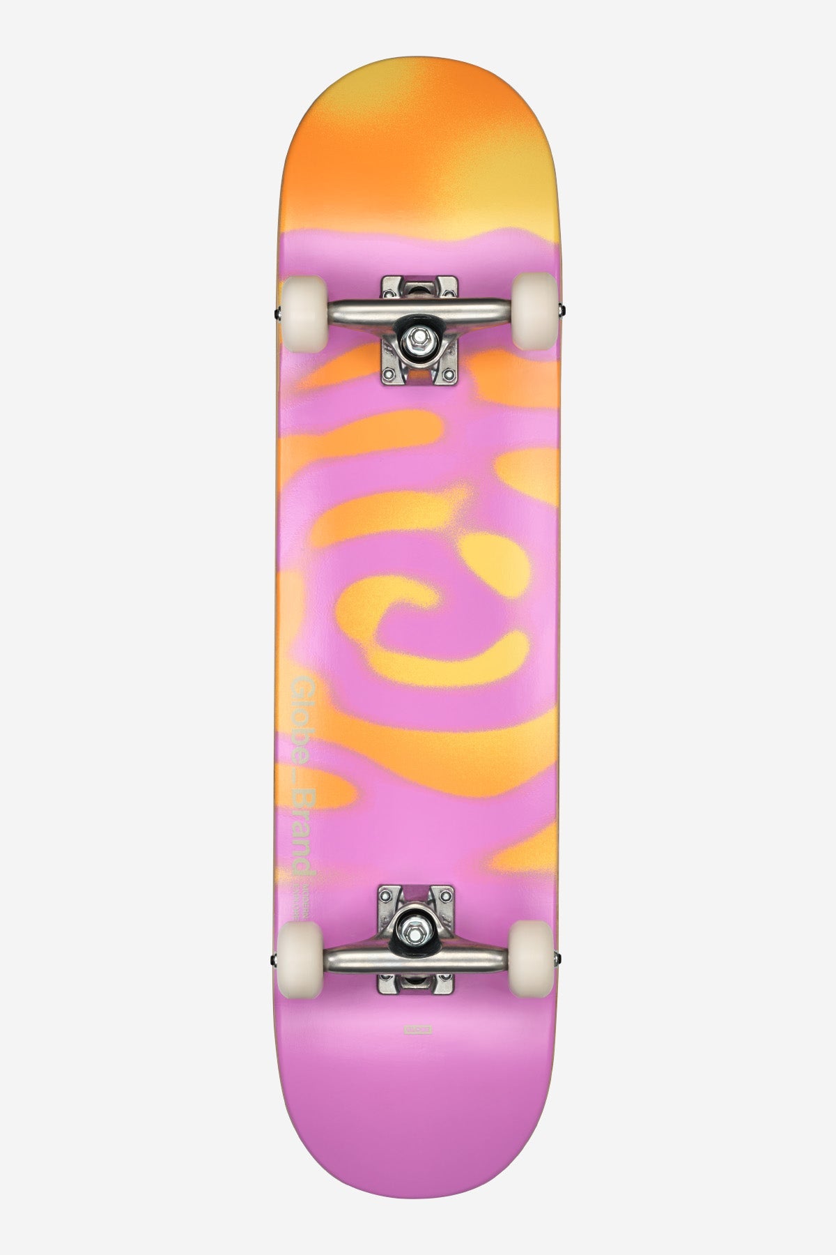 Globe G0 Pond 7.75 complete skateboard bottom graphic view