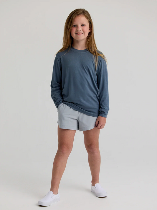 Free Fly Youth Bamboo Shade Long Sleeve - Slate Blue